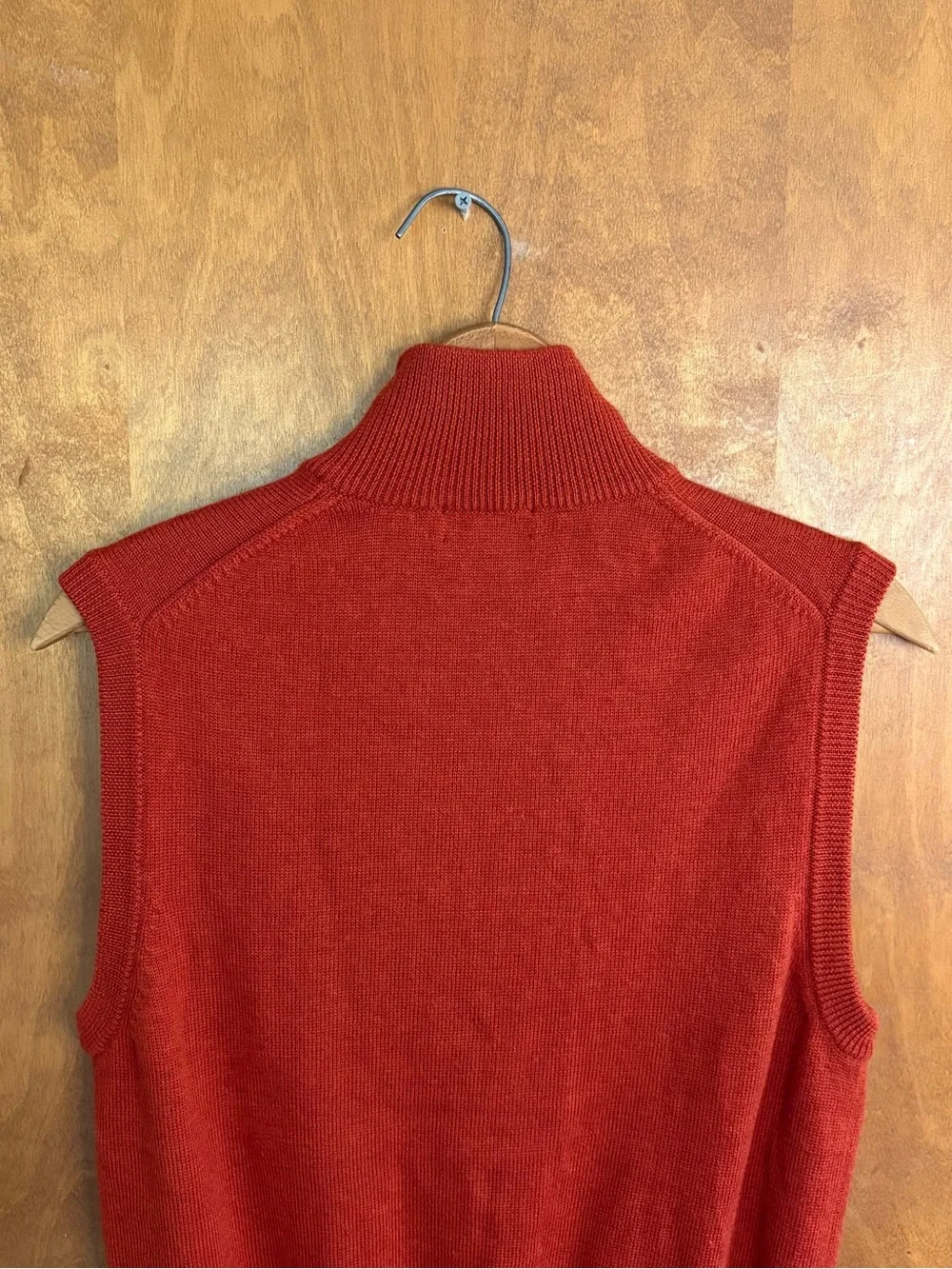 Brooks Brothers Red 100% Italian Merino Wool Funnel Neck Zip Up Sweater Vest